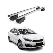 Dachträger Gepäckträger für Kia Ceed JD SW 2012-2018 ABE Aluminium Grau 2x