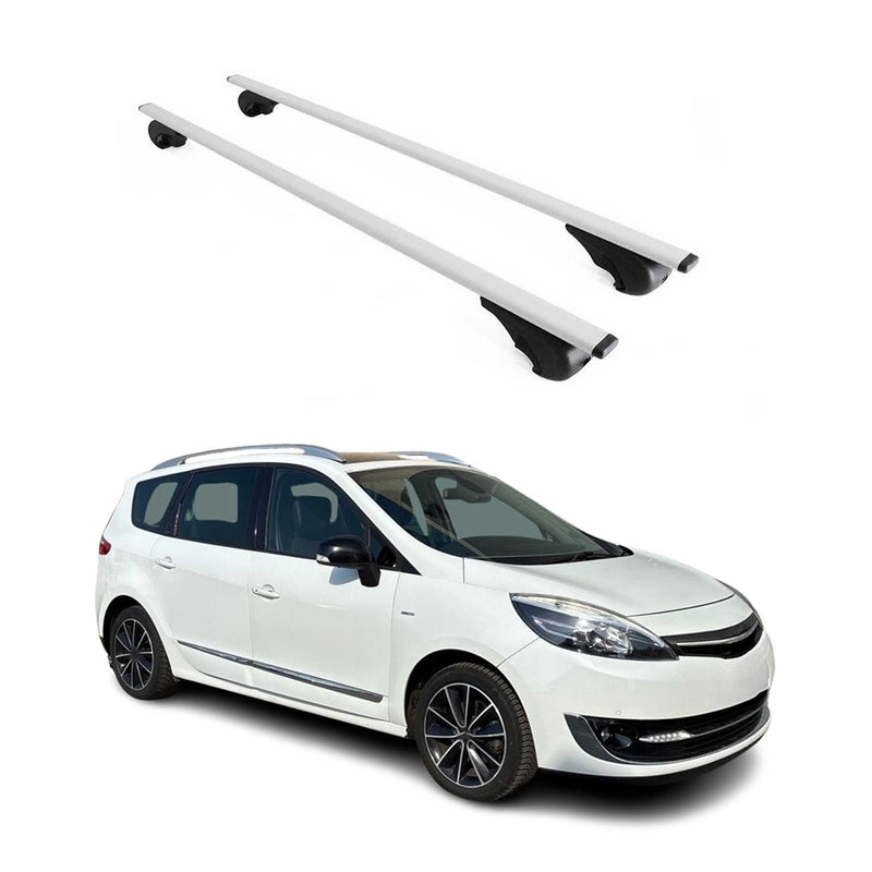 Dachträger Grundtäger für Renault Scenic mk3 2009-2016 75kg Metall Silber 2 tlg