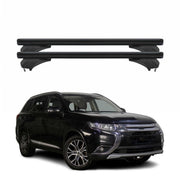 Menabo Dachträger für Mitsubishi Outlander 2013-2021 Aluminium Schwarz 2 tlg