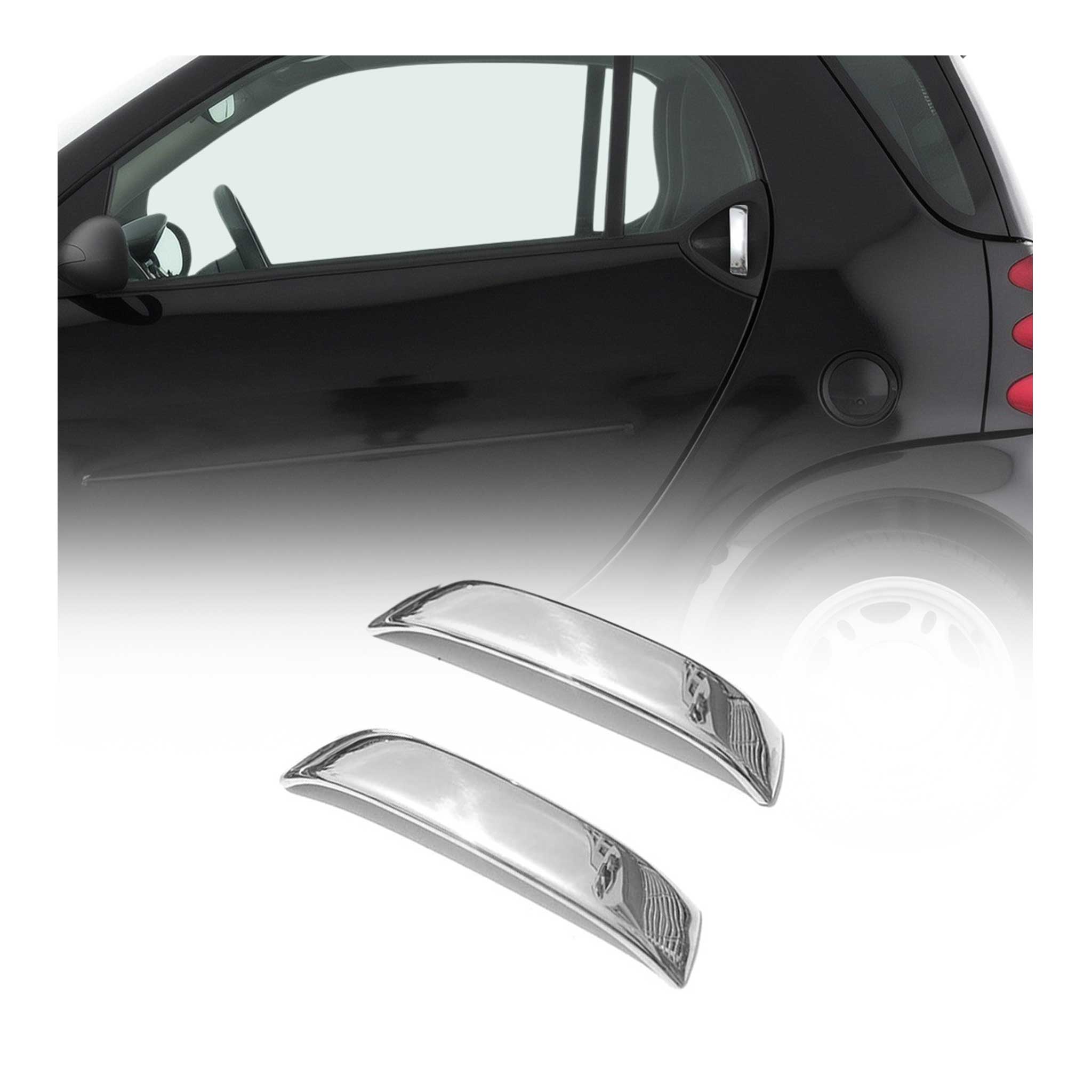 Chrom Türgriff Blende für Smart ForTwo 1998-2007 2-Tür Edelstahl 2tlg