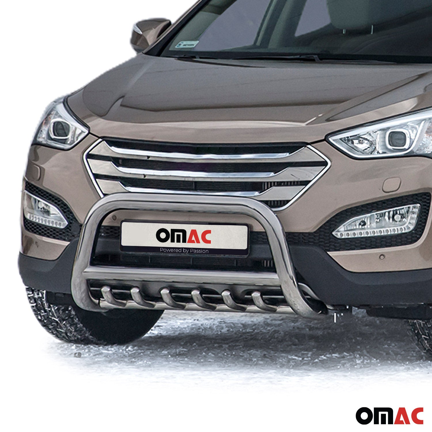 Edelstahl Frontschutzbügel für Hyundai Santa Fe 2012-2018 ABE Silber Rammschutz