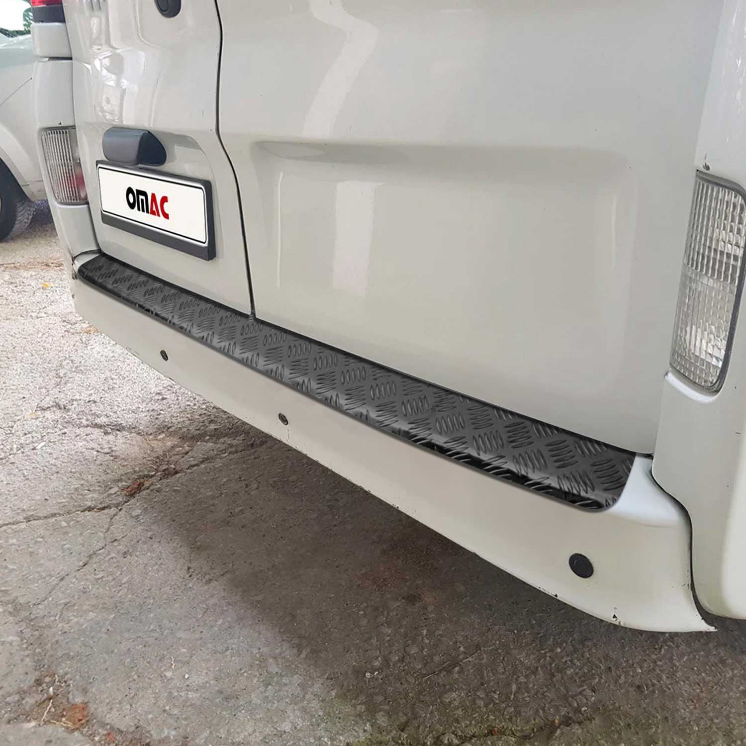 Ladekantenschutz Stoßstange für Renault Master Opel Movano B 2010-24 Alu Schwarz