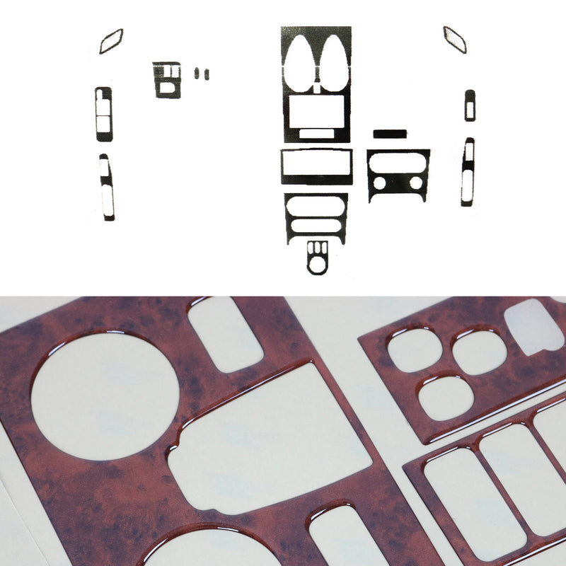 Innenraum Dekor Cockpit für Nissan Qashqai +2 2008-2014 Wurzelholz Optik 15tlg