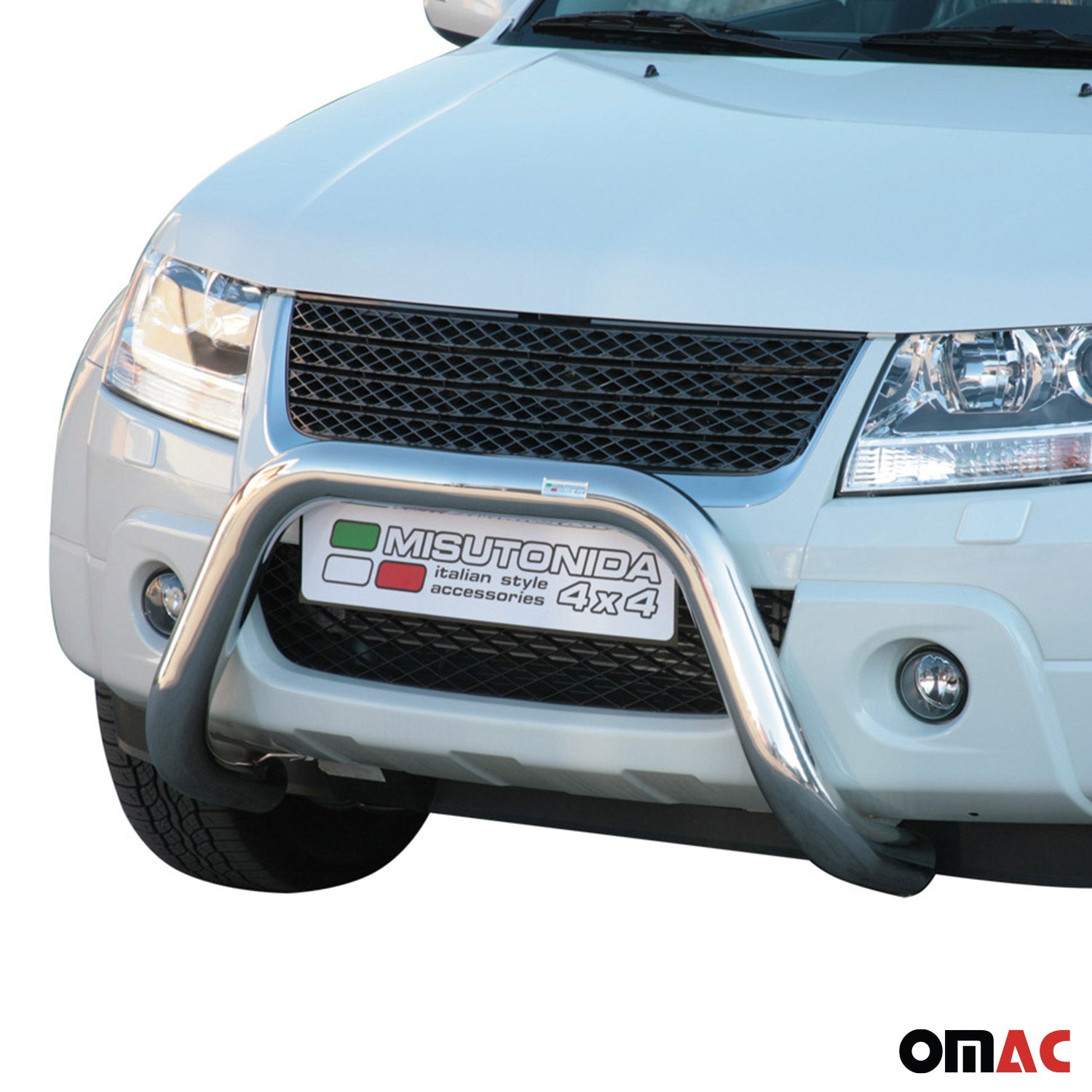 Frontbügel Frontschutzbügel für Suzuki Grand Vitara 2009-2011 ø76mm Stahl Silber