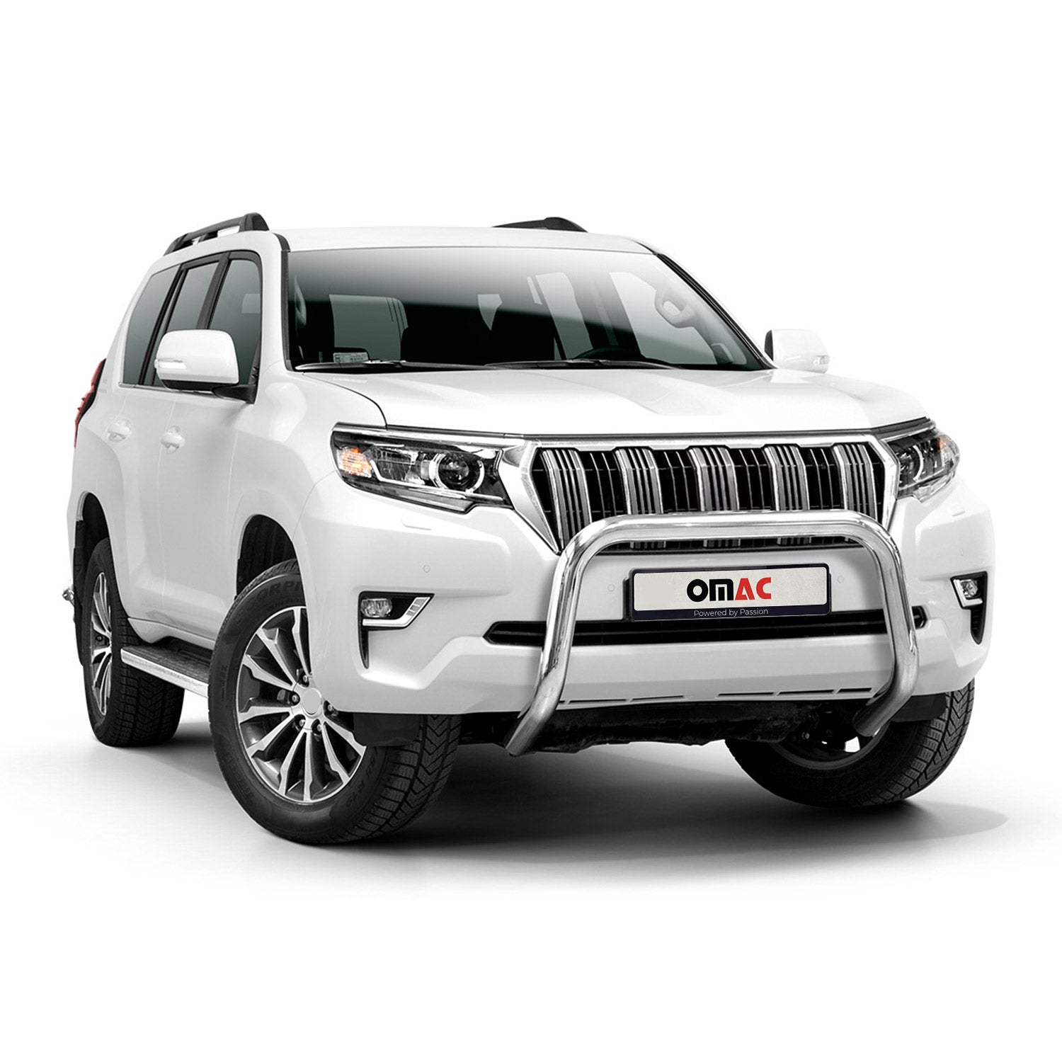 Stahl Frontbügel Frontschutzbügel für Toyota Land Cruiser 150 2019-23 ABE Silber
