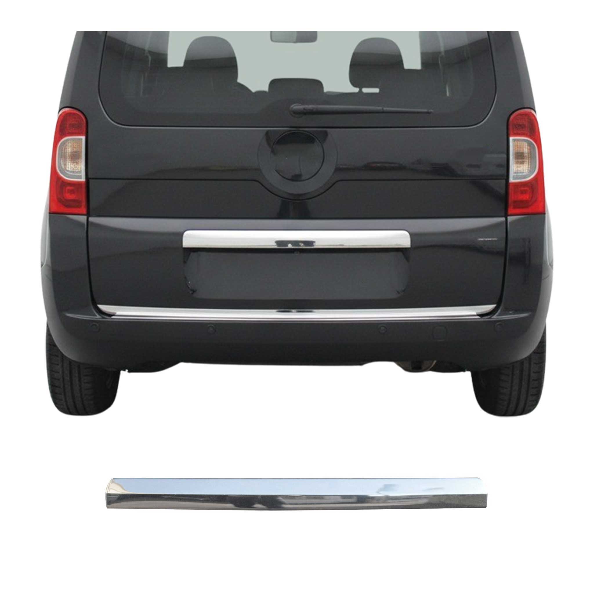 Kofferraumleiste Heckklappe Leiste für Fiat Qubo 2008-2021 Edelstahl Chrom 1tlg