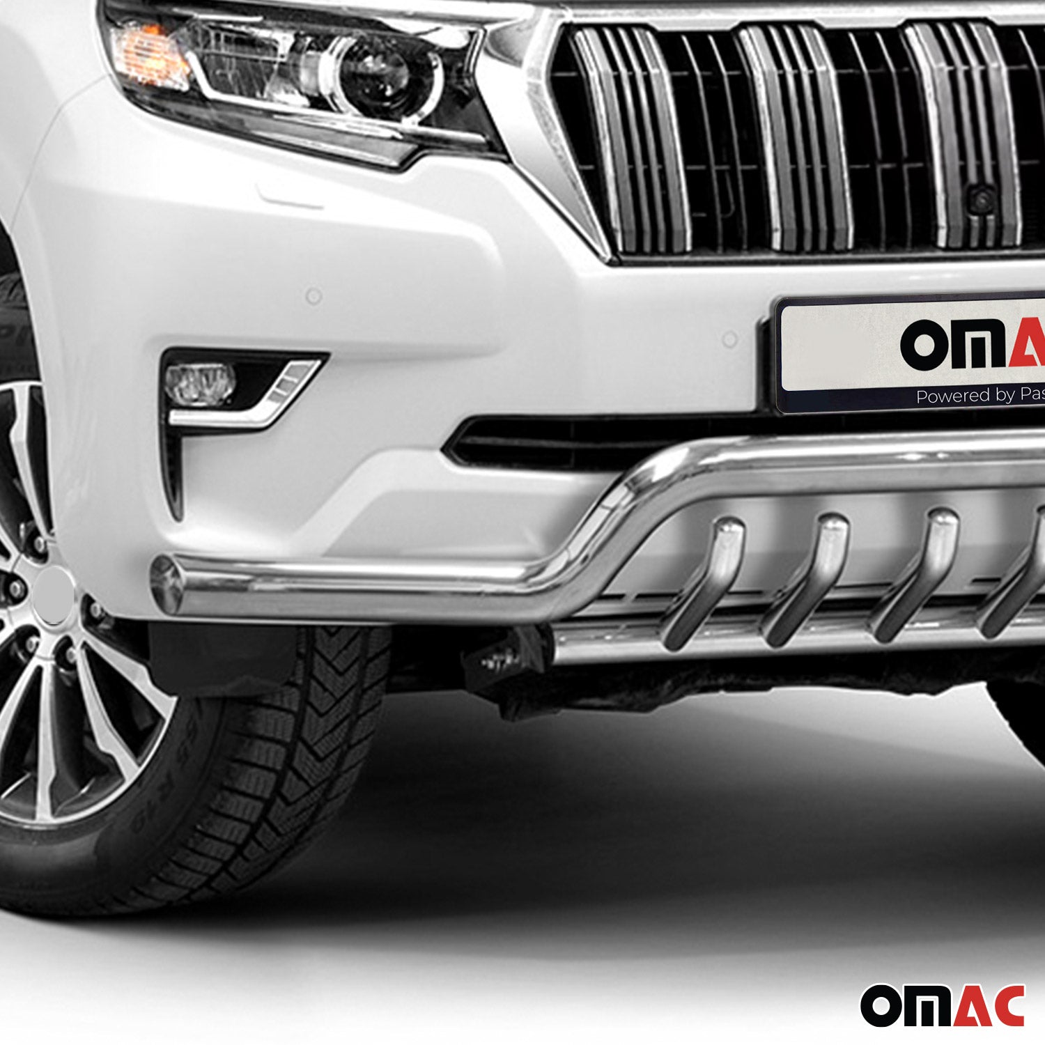 Frontschutzbügel Frontbügel für Toyota Land Cruiser 150 2019-23 ABE Stahl Silber