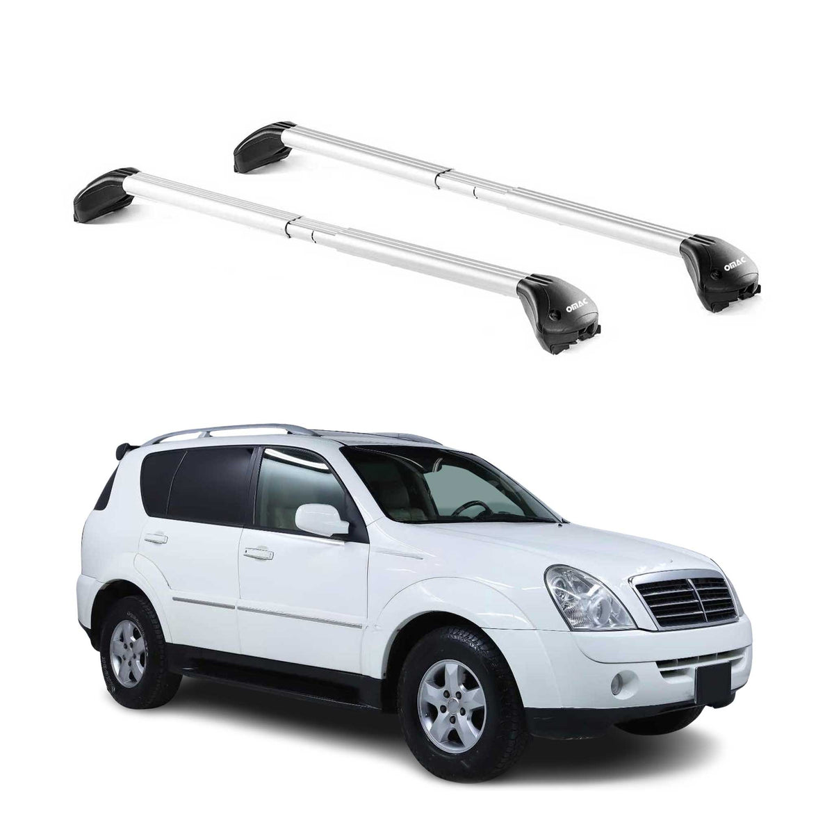 Dachträger für Ssangyong Rexton II III 2006-2017 5 tür 100kg Alu Silber 2x ABE
