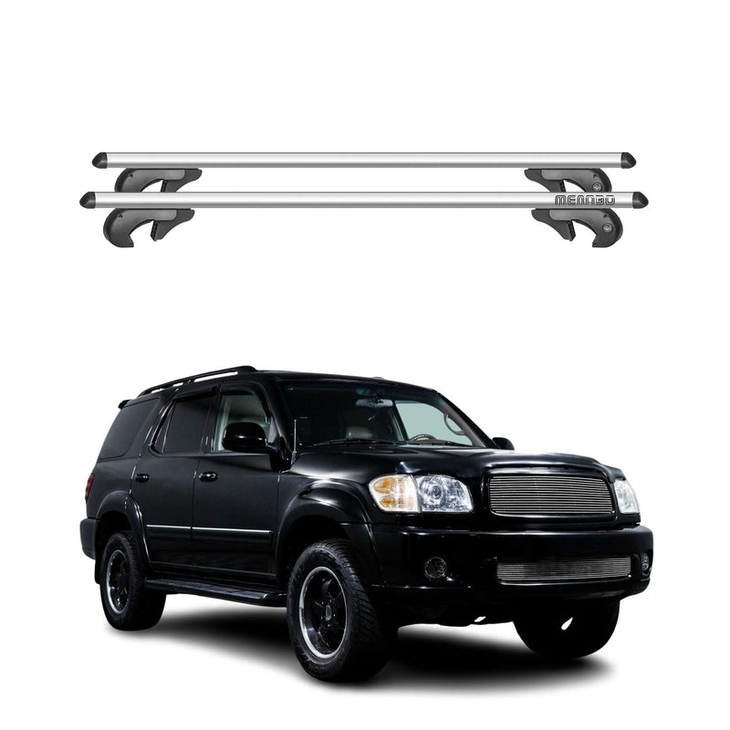 Menabo Dachträger Grundtäger für Toyota Sequoia mk1 2000-2007 90kg Alu Silber 2x