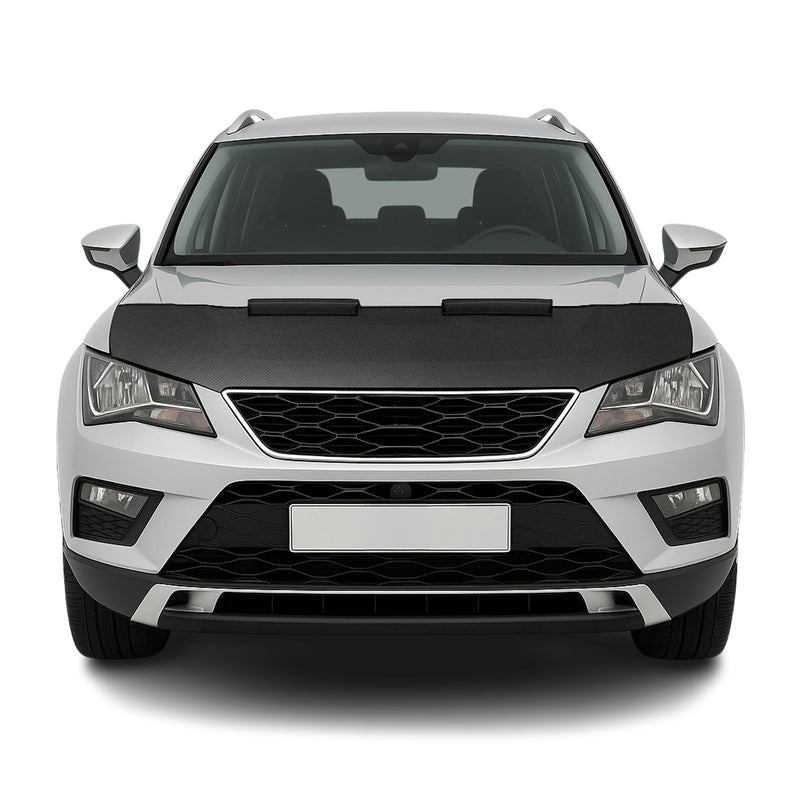 Haubenbra Steinschlagschutz Bonnet Bra für Seat Ateca 2016-2020 Carbon Halb