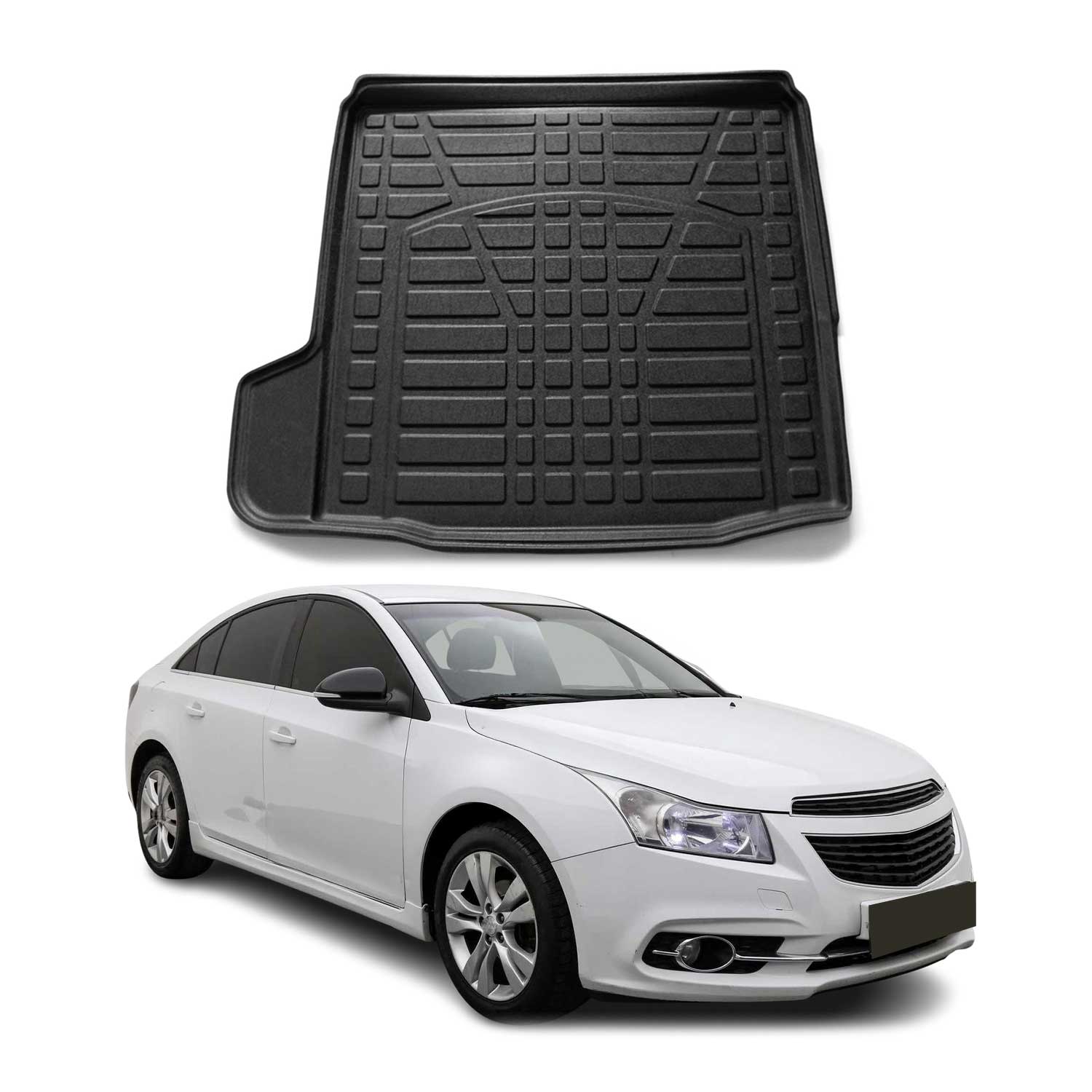 Kofferraumwanne Laderaumwanne für Chevrolet Cruze 2009-2024 Stufenheck Gummi TPE