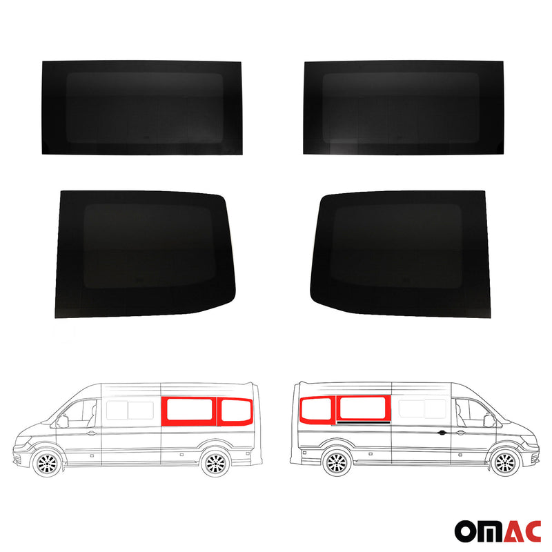 Seitenfenster Autoglas für VW Crafter 2018-2024 Links Rechts 4x SET L3 Langer