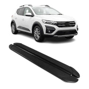 Trittbretter Seitenschweller für Dacia Sandero 2021-2026 Aluminium Schwarz 2tlg