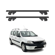 Dachträger Grundtäger für Dacia Logan mk1 2004-2012 Alu 90kg TÜV Schwarz 2tlg