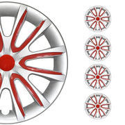 4x Radblenden Radkappen Radzierblenden für 16" Zoll Stahlfelgen Grau Rot