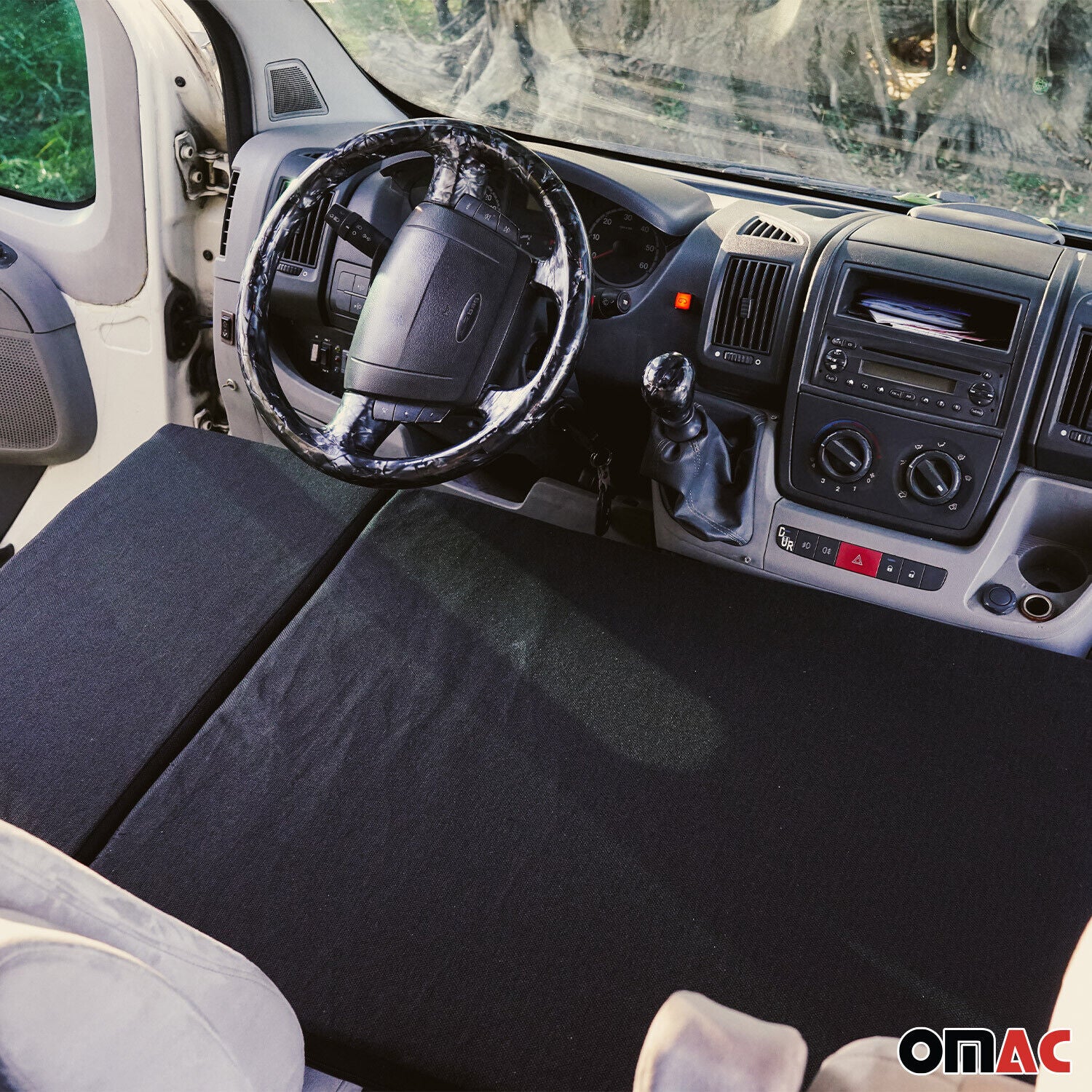 Camper Bett Fahrerhausbett Matratze für Fiat Ducato 2006-2026 Polyester Schwarz