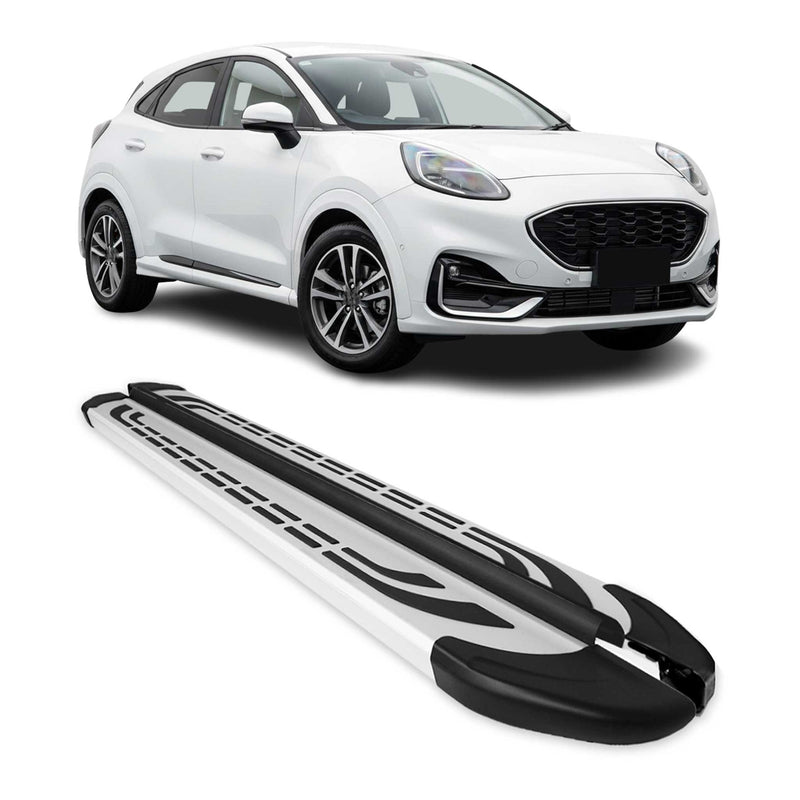 Alu Trittbretter Seitenschweller Seitenbretter für Ford Puma 2019-2025 Grau