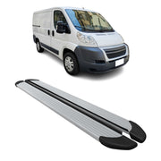 Seitenschweller Trittbretter Schweller für Citroen Jumper 2006-2026 L1 Alu Grau