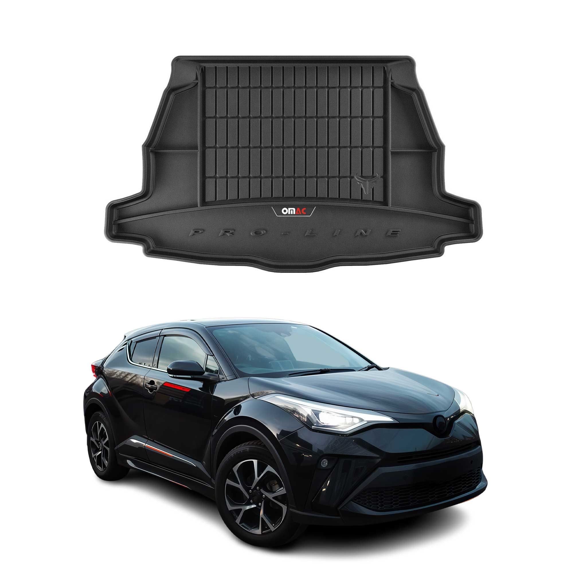OMAC Gummi Kofferraumwanne für Toyota C-HR 2016-2023 TPE Laderaumwanne Schwarz