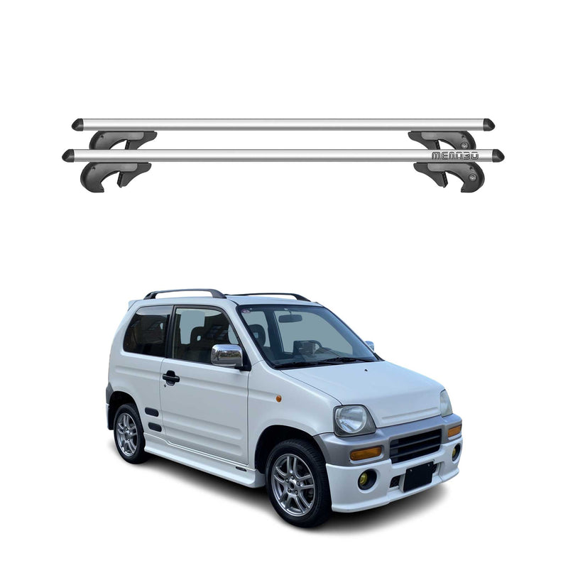 Menabo Dachträger Grundtäger für Honda Z 1999-2002 90kg Aluminium Silber 2 tlg