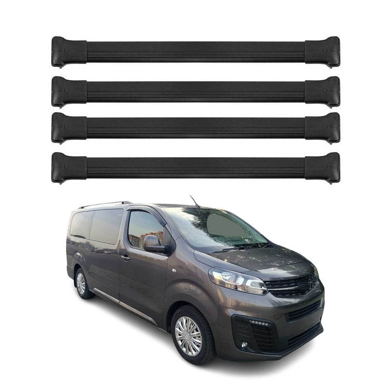 Dachträger Grundtäger für Opel Vivaro / Zafira Life 2019-25 75kg Alu Schwarz 4x
