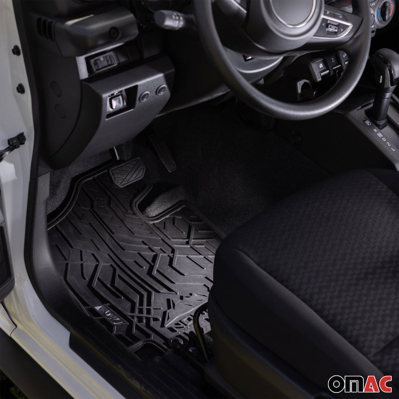 Fußmatten Gummimatten für Dacia Logan I 2008-2014 FL 1.Reihe Schwarz 2 tlg