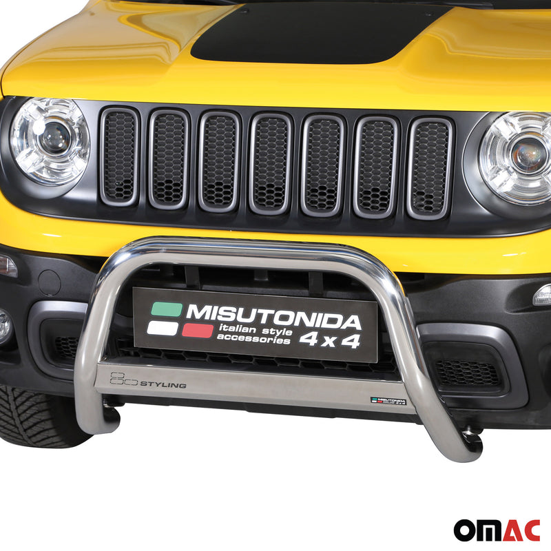 Frontbügel Frontschutzbügel für Jeep Renegade Trailhawk 2014-2024 Silber ø63mm