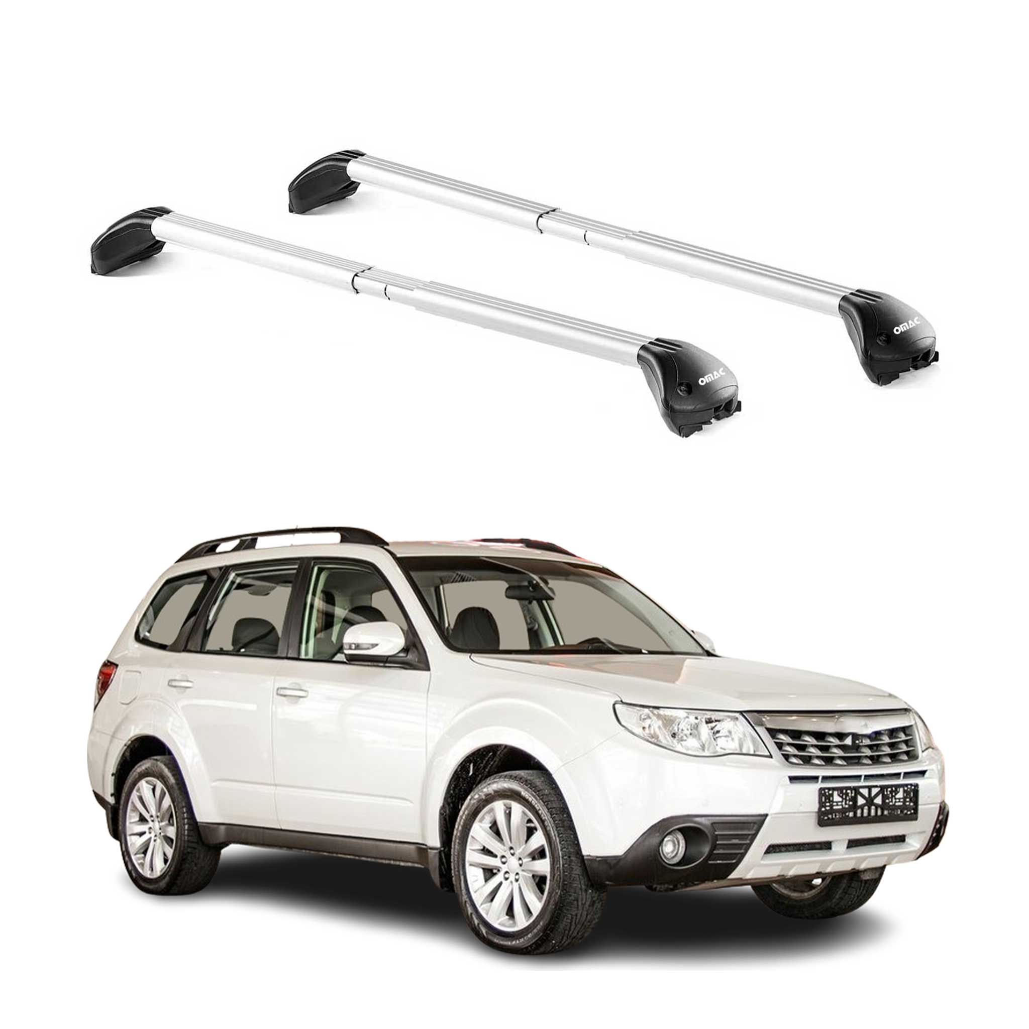 Dachträger Grundtäger für Subaru Forester III IV 2008-2018 100kg Alu Grau 2x ABE