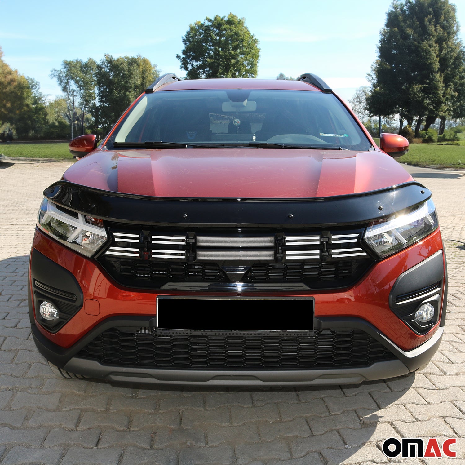 Motorhaube Deflektor Insektenschutz für Dacia Jogger 2022-2026 ABS Schwarz