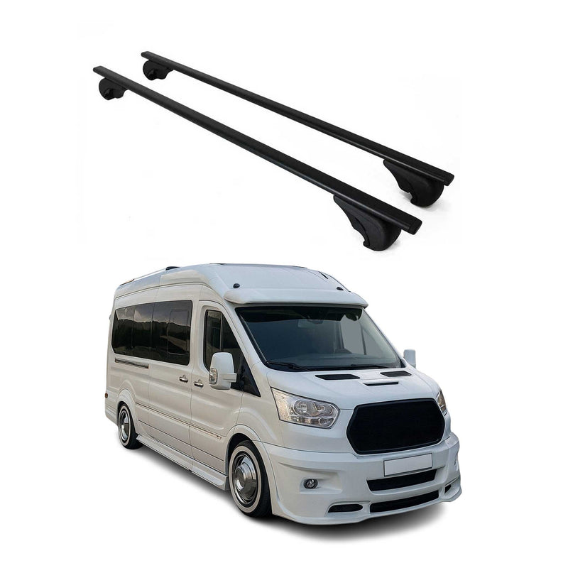 Dachträger Grundtäger für Ford Transit 2014-2025 75kg Metall Schwarz 2 tlg