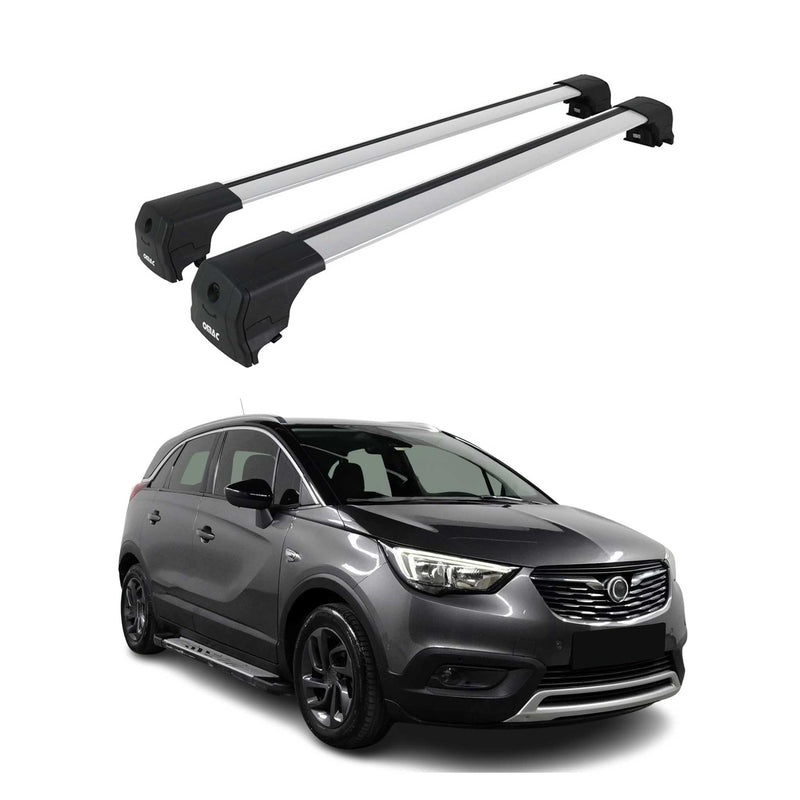 Dachträger Grundtäger für Opel Crossland / Crossland X 2019-2025 75kg Alu Silber