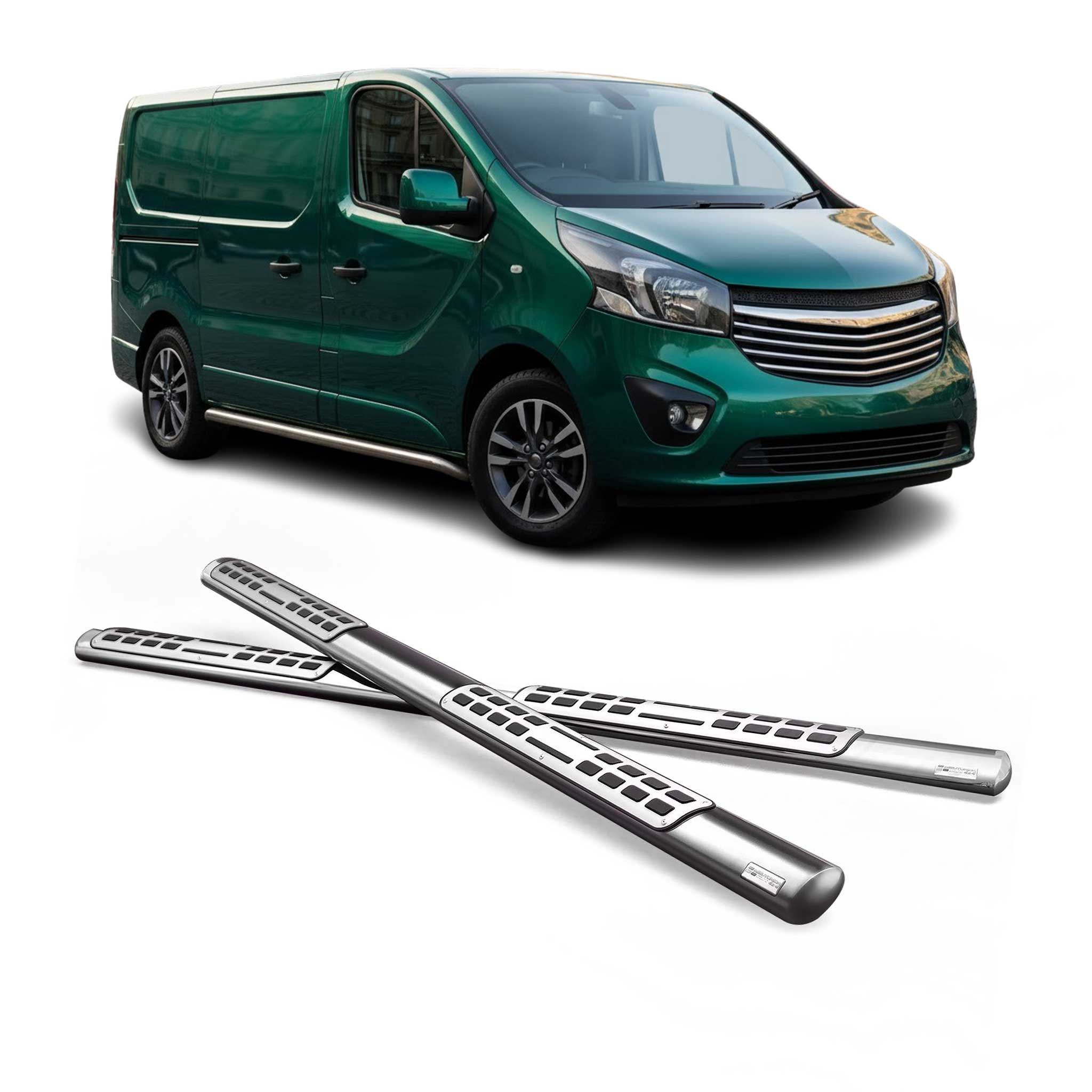 Stahl Seitenschweller Schwellerrohre für Opel Vivaro B 2014-2019 Kurzer Schwarz