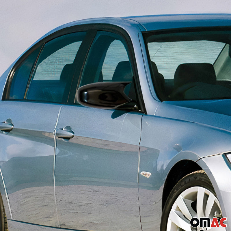 Spiegelkappen Spiegelabdeckung für BMW 3er E90 2005-2008 ABS Schwarz Glanz 2tlg