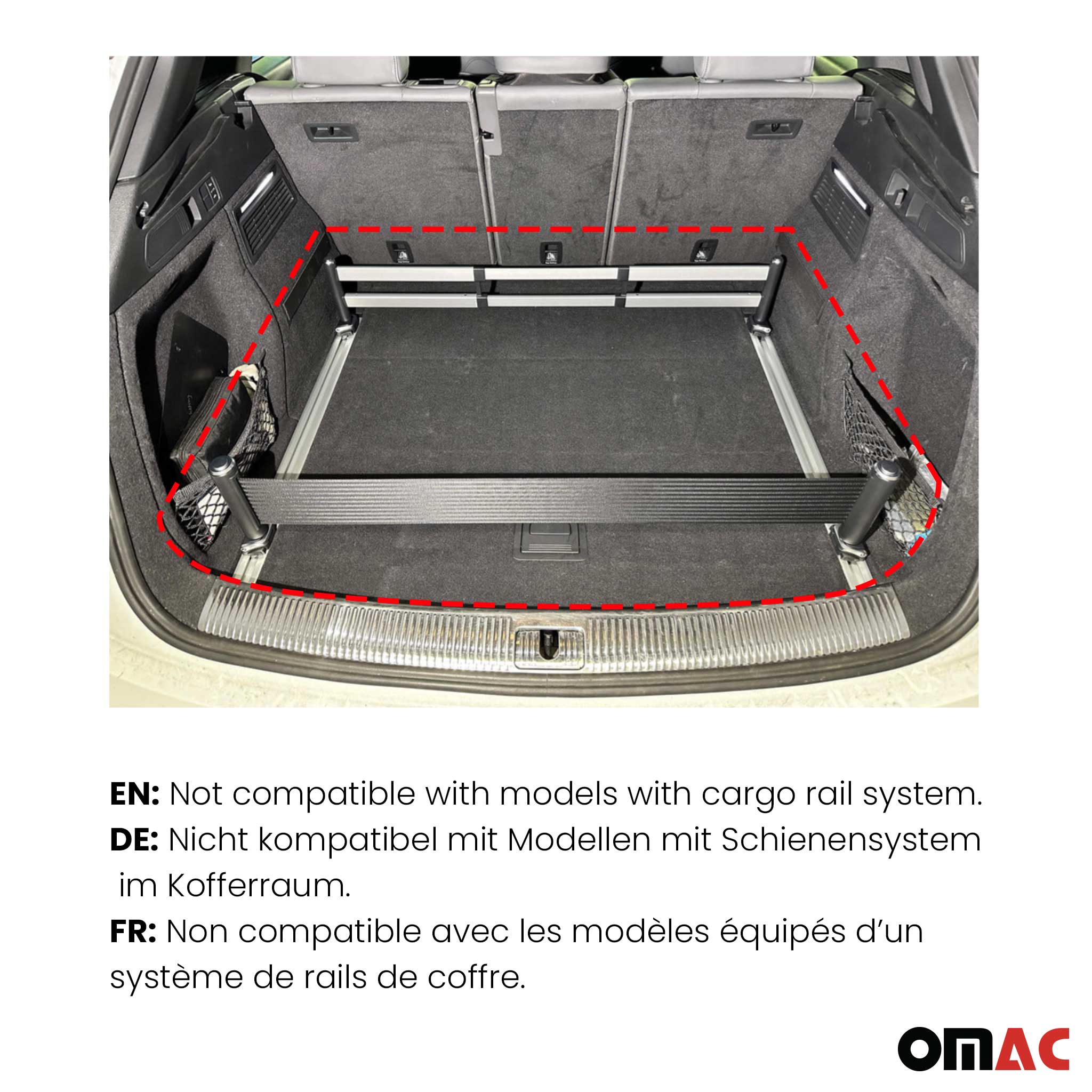OMAC Gummi Kofferraumwanne für Audi Q7 4M 2015-2026 TPE Laderaumwanne Schwarz