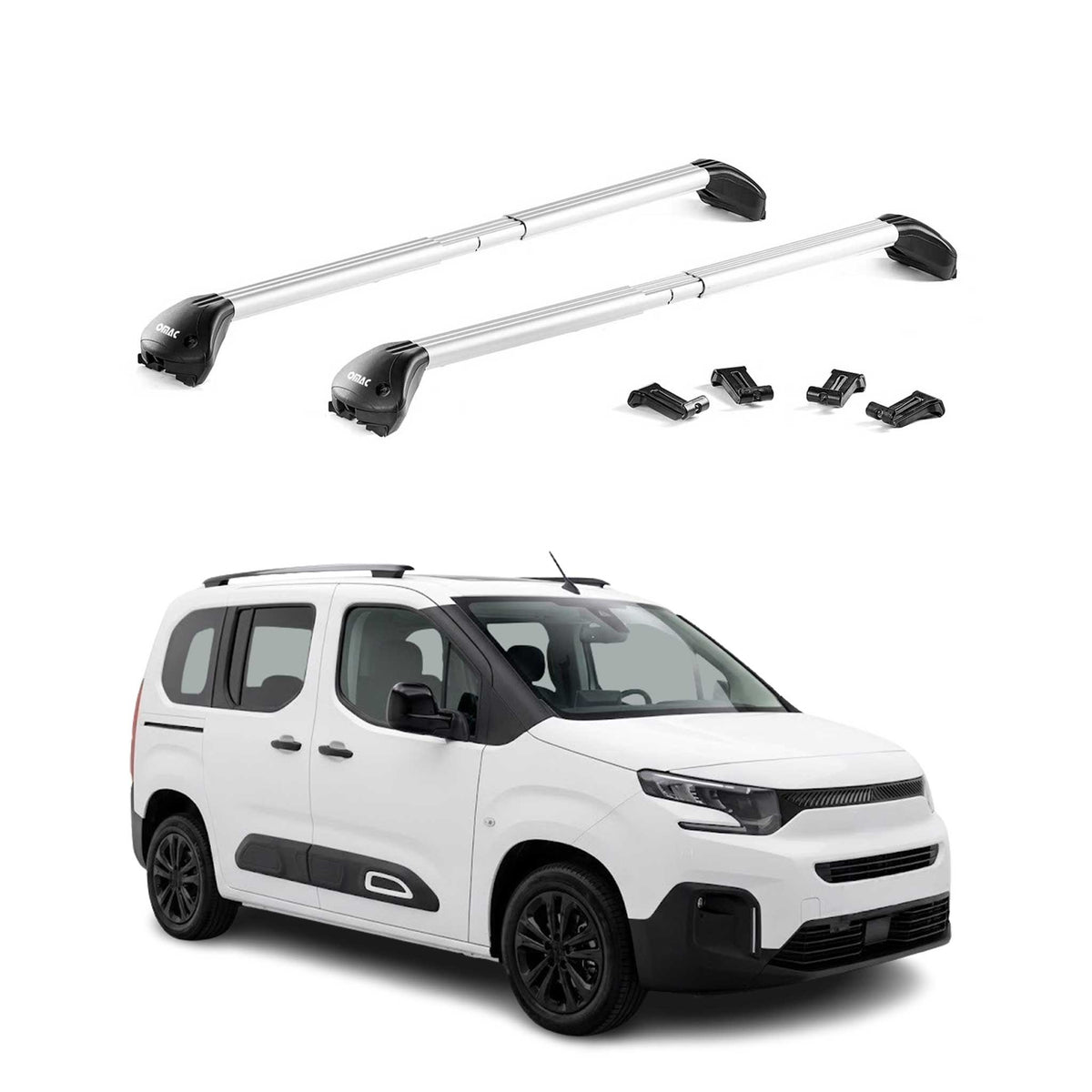 Dachträger Grundtäger für Citroen Berlingo III 2024-2026 FL Alu Silber 2 tlg ABE