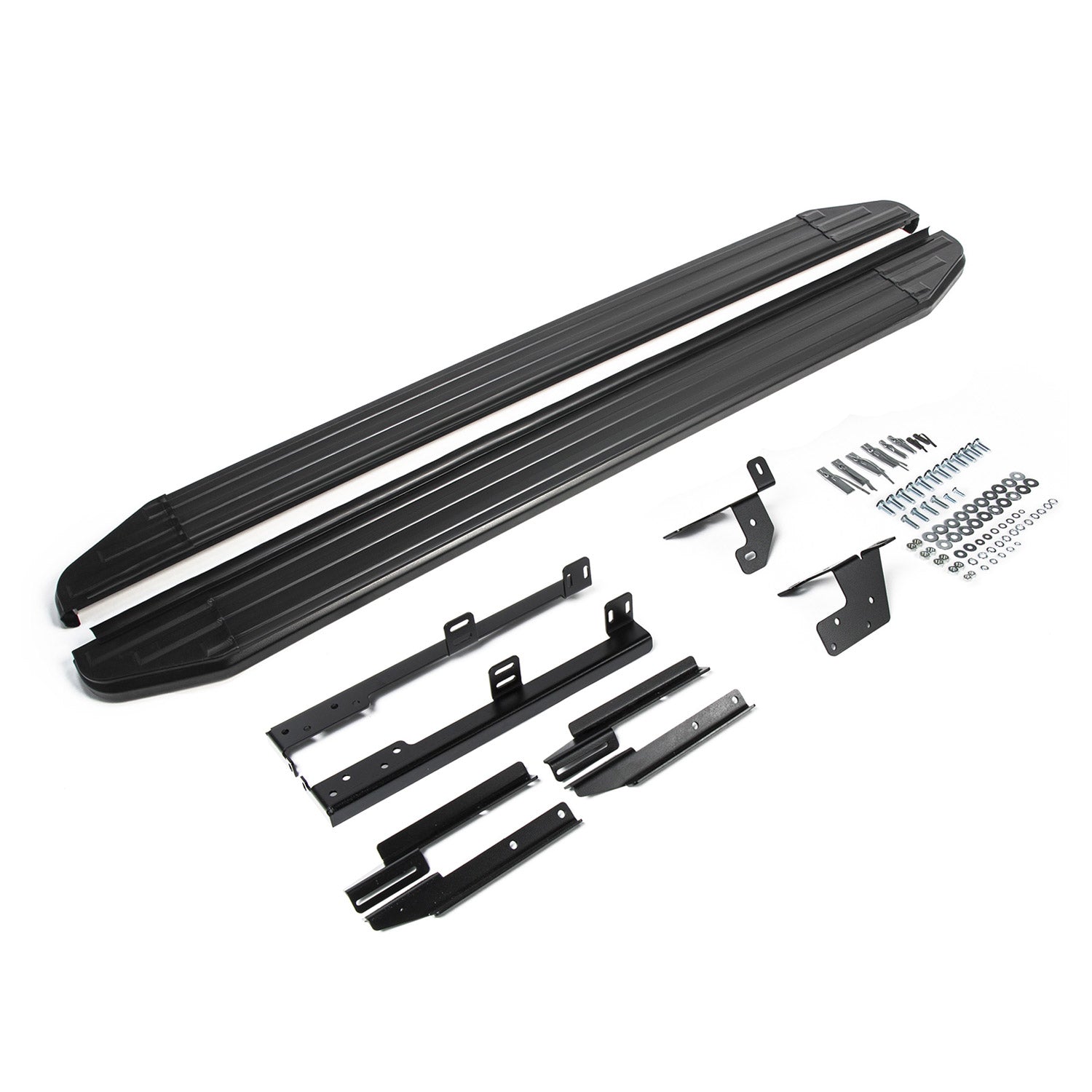 Trittbretter Seitenschweller für Nissan Navara 2005-2015 ABE Schwarz Alu