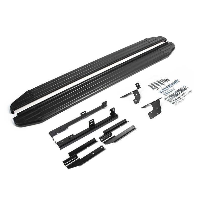 Trittbretter Seitenschweller für Nissan Navara 2005-2015 ABE Schwarz Alu