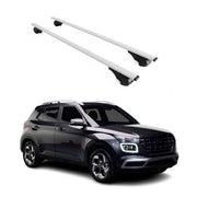 Dachträger Grundtäger für Hyundai Venue 2020-2026 75kg Metall Silber 2 tlg