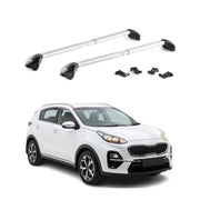 Dachträger Grundtäger für Kia Sportage mk4 QL 2017-22 100kg Alu Silber 2 tlg ABE