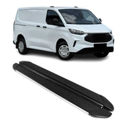 Seitenschweller Trittbretter für Ford Transit Custom 2023-2026 L1 Silber 2 tlg