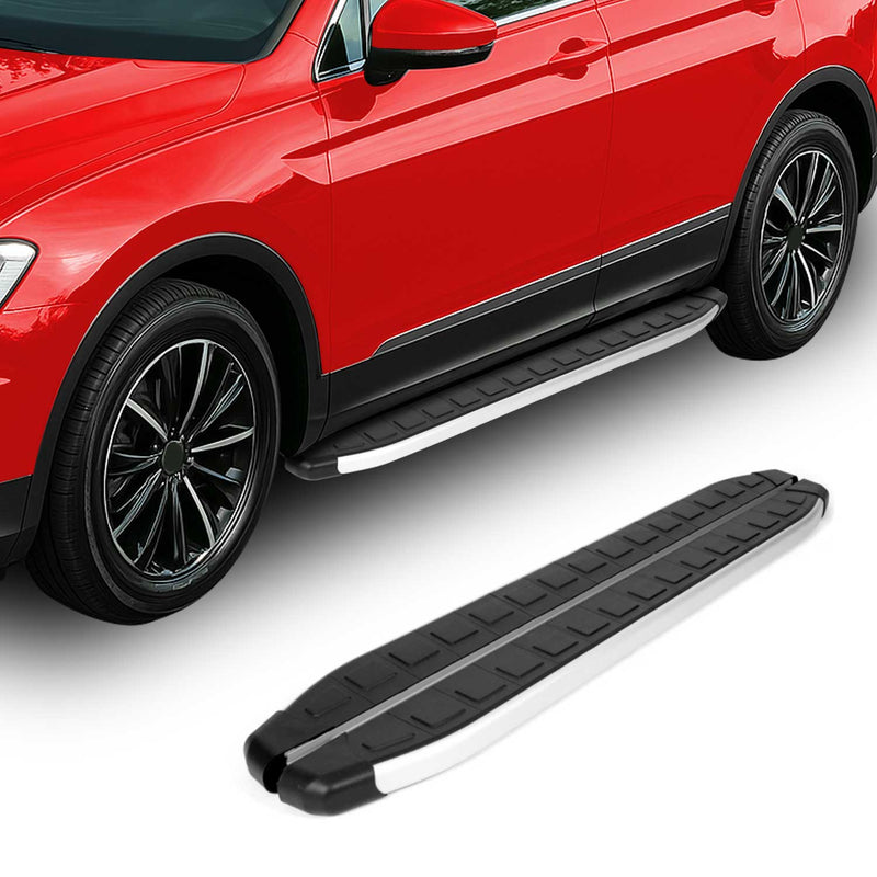 Seitenschweller Seitenbretter Trittbretter für Opel Antara 2006-2015 Alu Schwarz