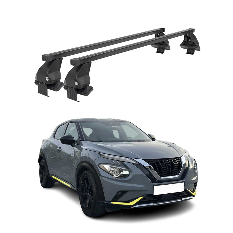 Menabo Dachträger Grundtäger für Nissan Juke 2019-2025 50kg Stahl Schwarz 2 tlg