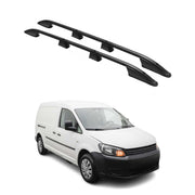 Dachreling Dachgepäckträger für VW Caddy 2010-2015 L2 Langer  Alu Schwarz