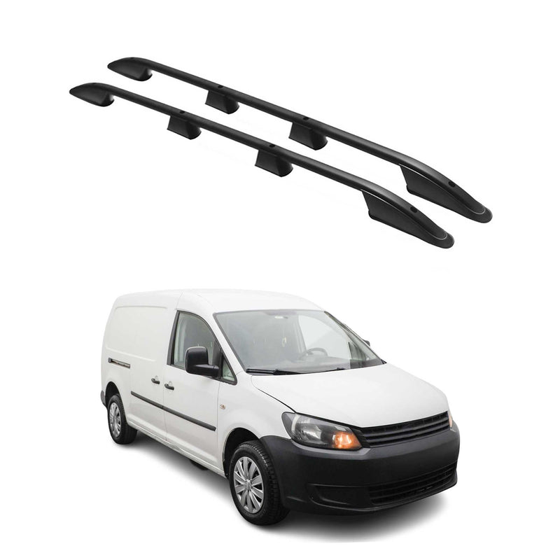 Dachreling Dachgepäckträger für VW Caddy 2010-2015 L2 Langer  Alu Schwarz