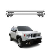 Menabo Dachträger Grundtäger für Jeep Renegade 2014-2018 90kg Alu Grau 2x