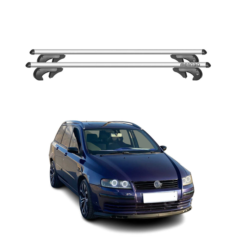 Menabo Dachträger Grundtäger für Fiat Stilo Kombi 2001-2010 90kg Alu Silber 2x