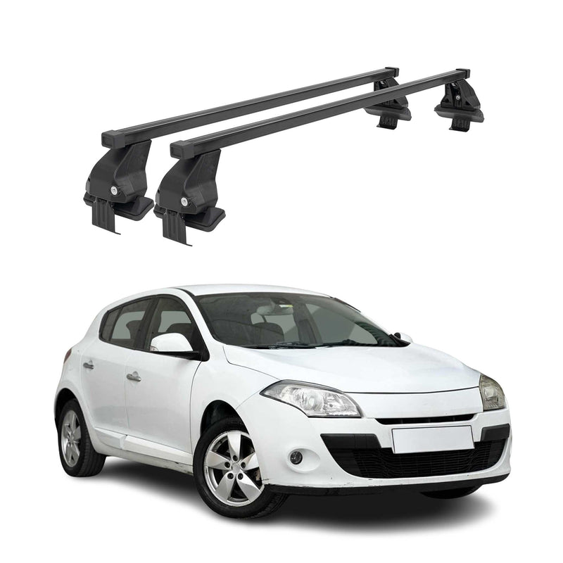 Menabo Dachträger Grundtäger für Renault Megane 2008-2016 50kg Stahl Schwarz 2x