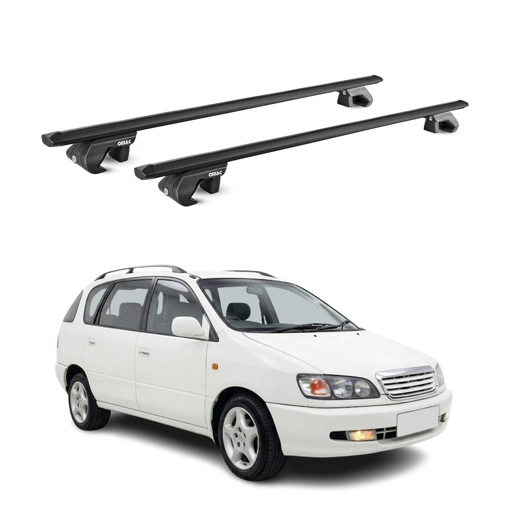 Dachträger Grundtäger für Toyota Picnic 1996-2001 90kg Alu Schwarz ABE