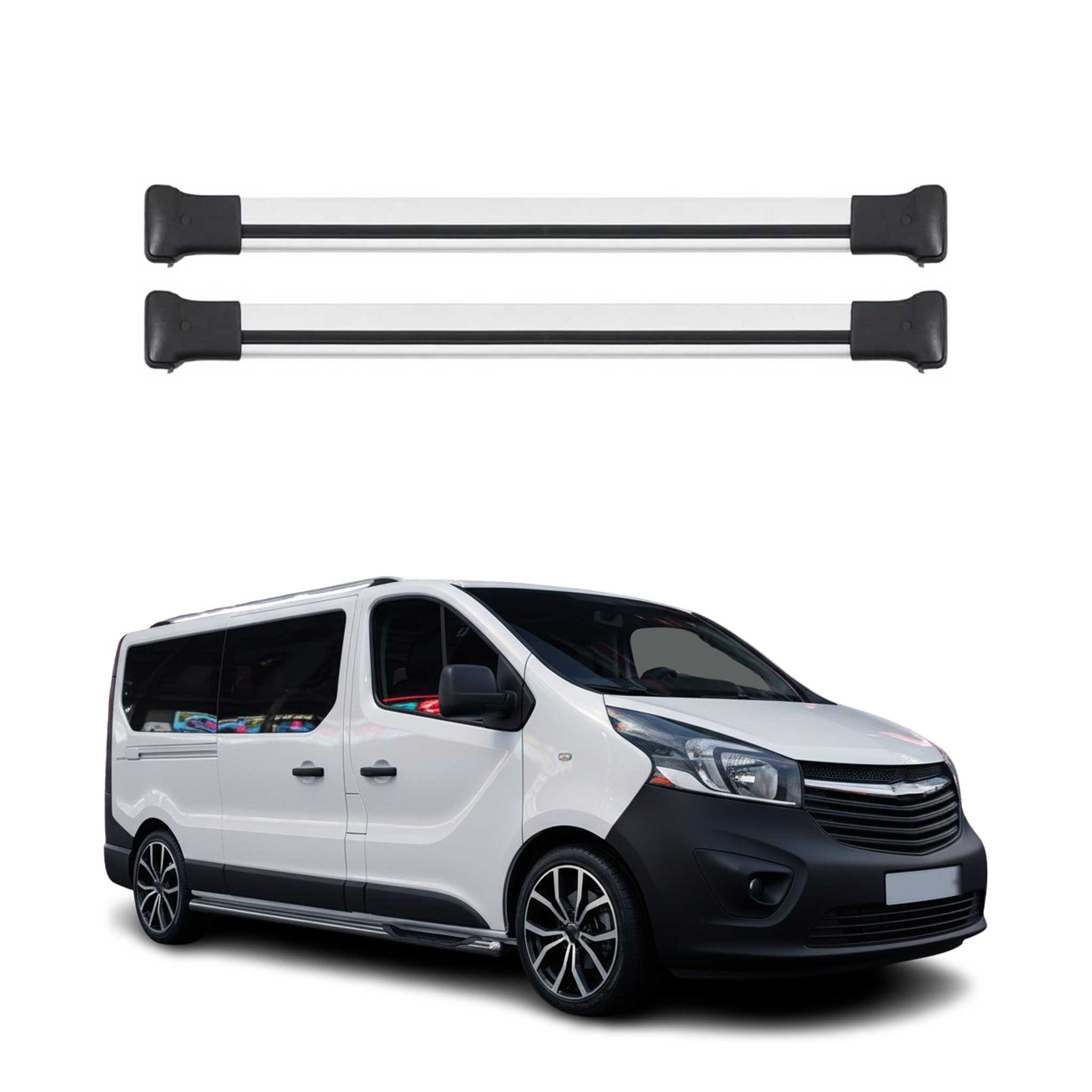 Dachträger Grundtäger für Fiat Talento 2016-2022 75kg Aluminium Silber 2 tlg