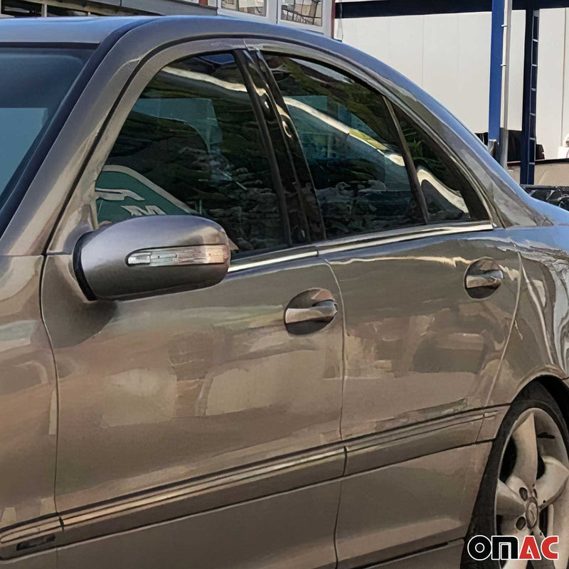 Fensterleisten Zierleisten für Mercedes C Klasse W203 2000-2007 Edelstahl 4tlg